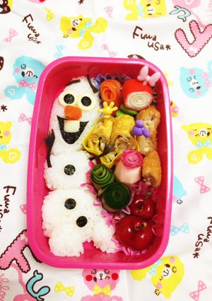 オラフ弁当〜雪だるま作ろ〜-レシピのメイン写真