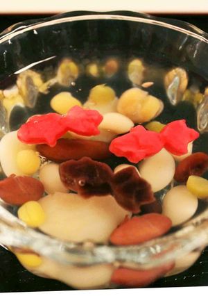 ミックスビーンズで金魚鉢 ♪-レシピのメイン写真