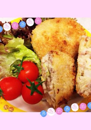 ヘルシー♡春キャベツのおからメンチカツ-レシピのメイン写真
