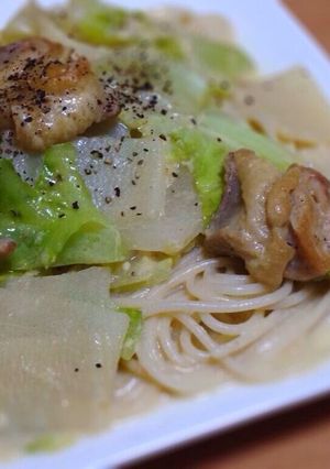 モモ肉の豆乳クリームパスタ-レシピのメイン写真