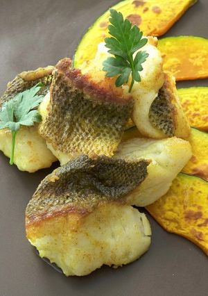 スズキのカリカリ焼き　カレー風味-レシピのメイン写真