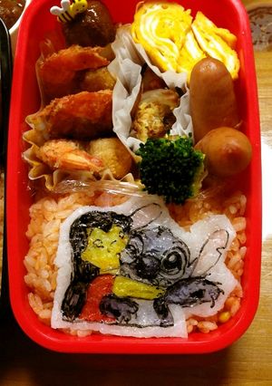 オブアートキャラ弁　リロ＆スティッチ-レシピのメイン写真