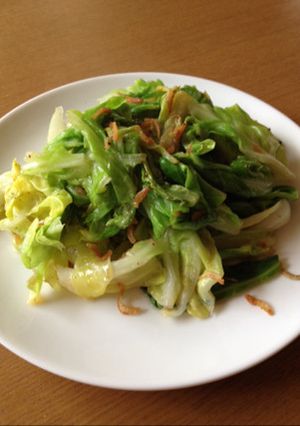 キャベツと海老ちりめんの蒸し焼き-レシピのメイン写真