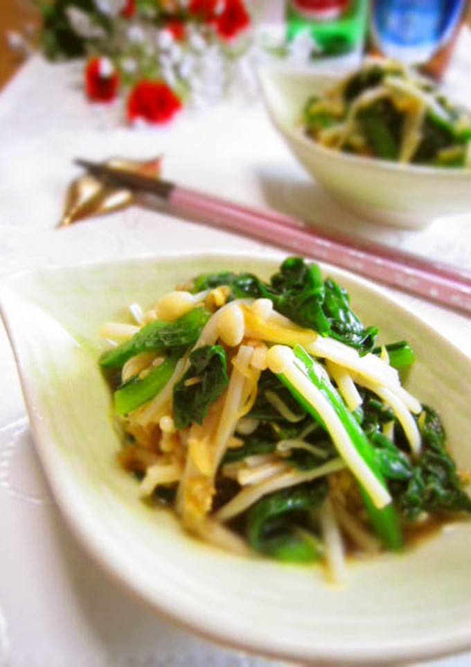 ✿ホウレン草とエノキ茸の中華風和え物✿-レシピのメイン写真