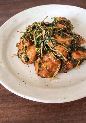 鶏肉と水菜のなんちゃって照り焼き炒め-レシピのメイン写真