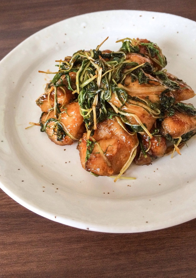 鶏肉と水菜のなんちゃって照り焼き炒め-レシピのメイン写真