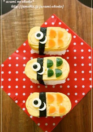 こどもの日キャラ弁＊玉子寿司のこいのぼり-レシピのメイン写真