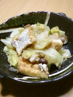 キャベツと厚揚げの蒸し煮-レシピのメイン写真