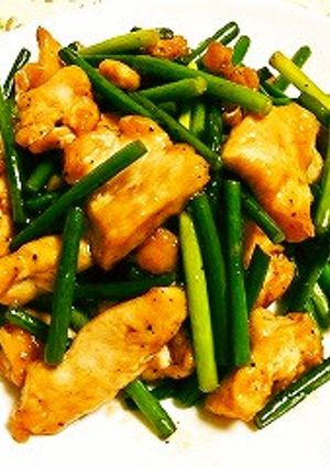 ★にんにくの芽と鶏肉炒め★-レシピのメイン写真