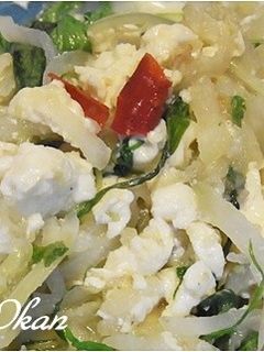 超簡単!豆腐と大根、水菜の炒め物-レシピのメイン写真