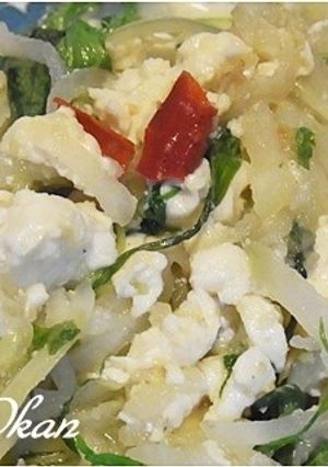 超簡単！豆腐と大根、水菜の炒め物-レシピのメイン写真