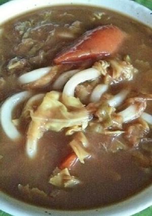 余ったｶﾚｰでｶﾚｰうどん-レシピのメイン写真