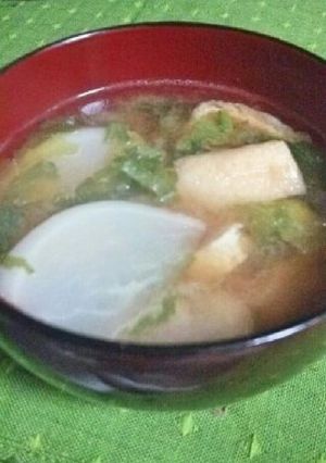 カブと油揚げの味噌汁-レシピのメイン写真