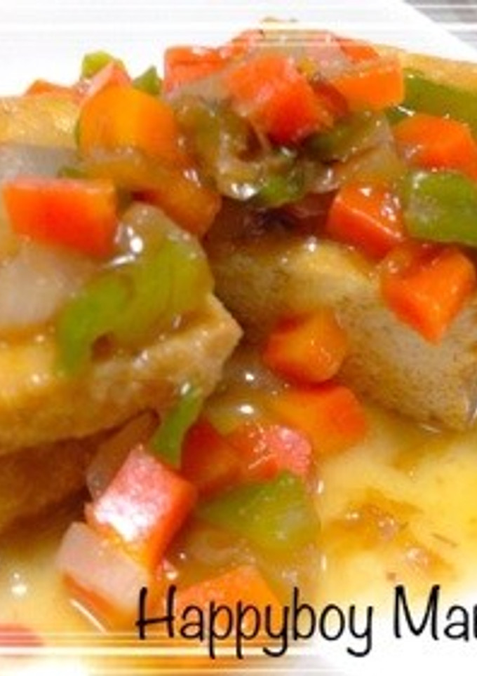 簡単＊冷凍厚揚げの鰹節香る野菜あんかけ-レシピのメイン写真