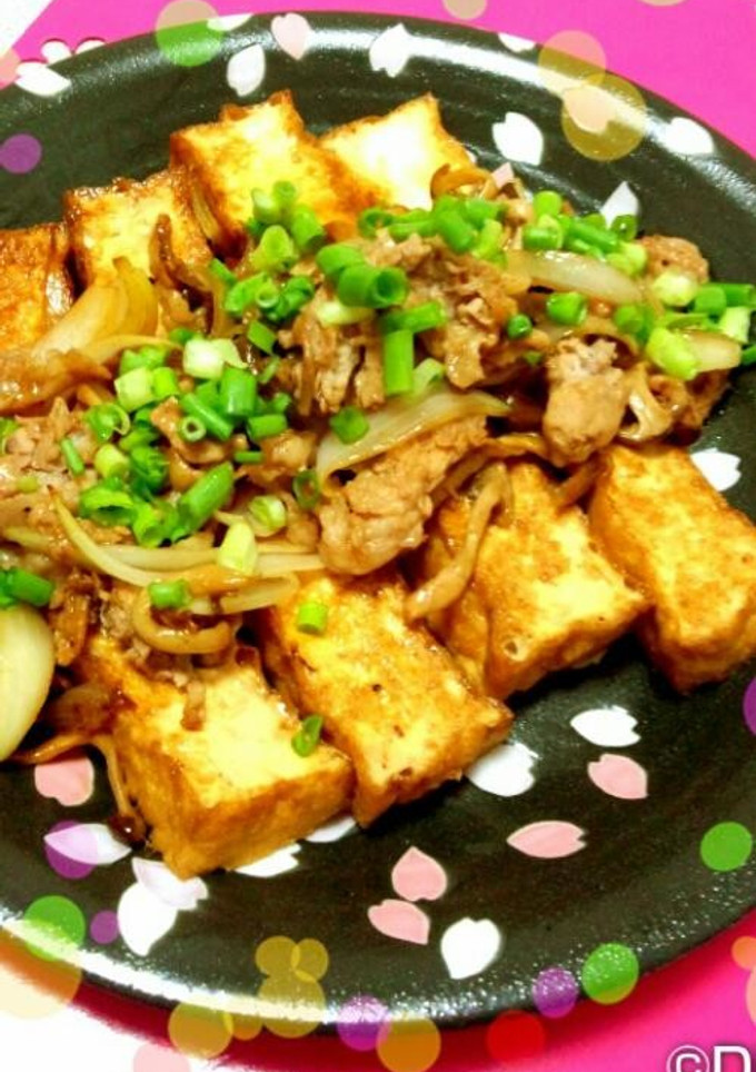 ☆厚揚げの肉のせ☆-レシピのメイン写真