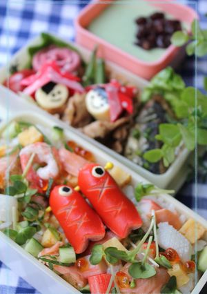 こどもの日のお弁当＊カラフルちらし寿司＊-レシピのメイン写真