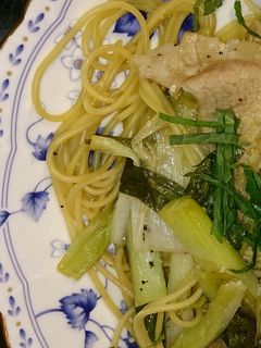 柚子こしょうで♪豚肉とおネギのパスタ-レシピのメイン写真