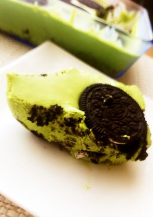 オレオDE抹茶レアチーズケーキ♪-レシピのメイン写真