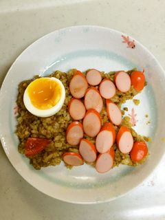 こいのぼりカレー炒飯-レシピのメイン写真