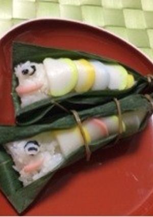 開けてびっくり！かまぼこいのぼりちまき-レシピのメイン写真