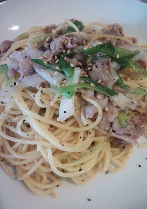 塩だれ豚肉☆パスタ-レシピのメイン写真