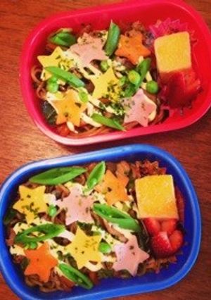 キャラ弁♪星の焼そば☆ミ-レシピのメイン写真