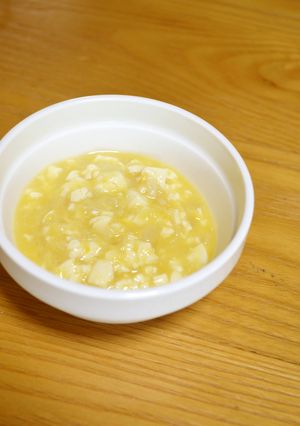 離乳食*中期～『豆腐と魚のコーン和え』-レシピのメイン写真