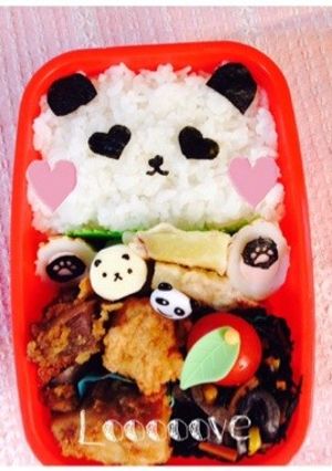 キャラ弁☆簡単パンダのお弁当-レシピのメイン写真