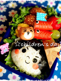 こどもの日☆金太郎おにぎり弁当-レシピのメイン写真