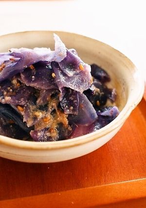 簡単♪紫キャベツのごま塩だれ和え-レシピのメイン写真