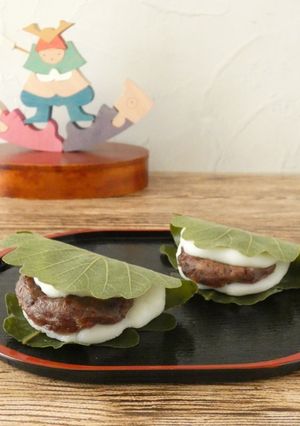 材料4つで簡単★電子レンジ柏もち-レシピのメイン写真