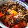 キムチ納豆まぜうどん