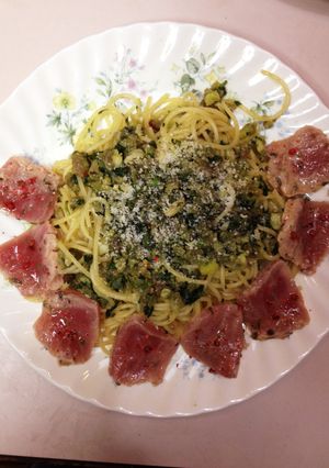 マグロのジェノベーゼ風スパゲッティ-レシピのメイン写真