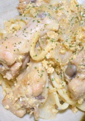 親子焼きうどんオイスターソース味-レシピのメイン写真