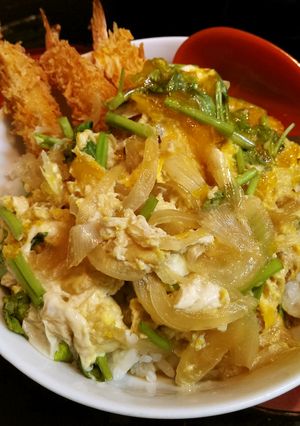 冷凍食品で簡単！子供の好きなエビフライ丼-レシピのメイン写真