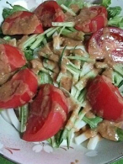 サラダうどん ゴマダレ風-レシピのメイン写真