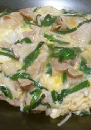 半熟！肉ニラ玉-レシピのメイン写真