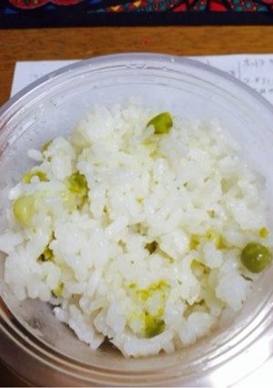 無農薬でグリーンピースご飯-レシピのメイン写真