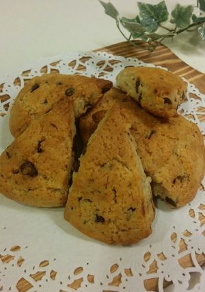 オリーブオイルでチョコチップスコーン♪-レシピのメイン写真