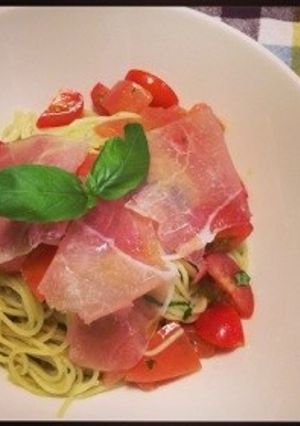生ハムとトマトの冷製パスタ☆簡単コツ-レシピのメイン写真