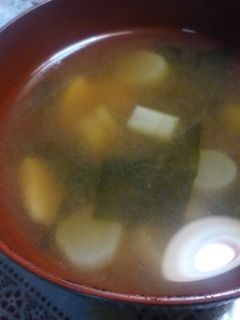 筍とうどの味噌汁-レシピのメイン写真