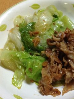 レタスの香味炒め&焼き肉-レシピのメイン写真