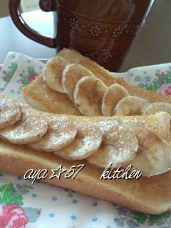 ピーナッツ風味バナナシナモン☆トースト-レシピのメイン写真
