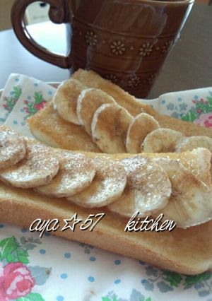 ピーナッツ風味バナナシナモン☆トースト-レシピのメイン写真