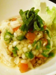 つるっとサッパリ!サルサそぼろの冷麺-レシピのメイン写真
