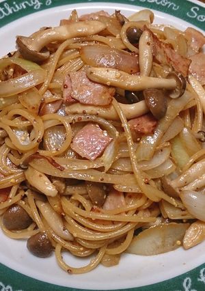 しめじとベーコンのマヨマスタードパスタ-レシピのメイン写真