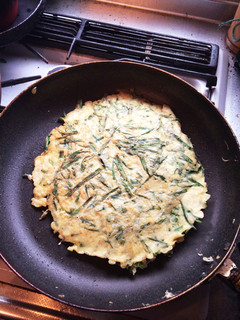 お好み焼き粉で簡単ニラチヂミ-レシピのメイン写真