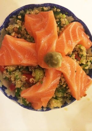 コストコのキヌアサーモン丼-レシピのメイン写真