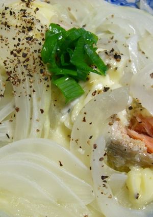 ♪レンジで５分♪　鮭のオニオンマヨネーズ-レシピのメイン写真