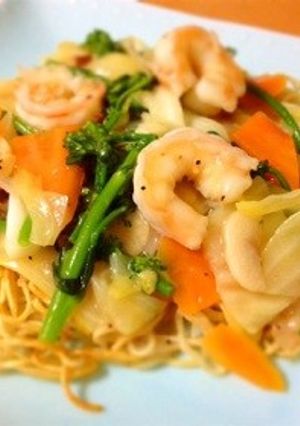 新玉ねぎで、あんかけ焼きそば-レシピのメイン写真